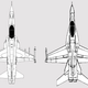 The lineage of the F-5 (left) and YF-17 is apparent from this overhead view.